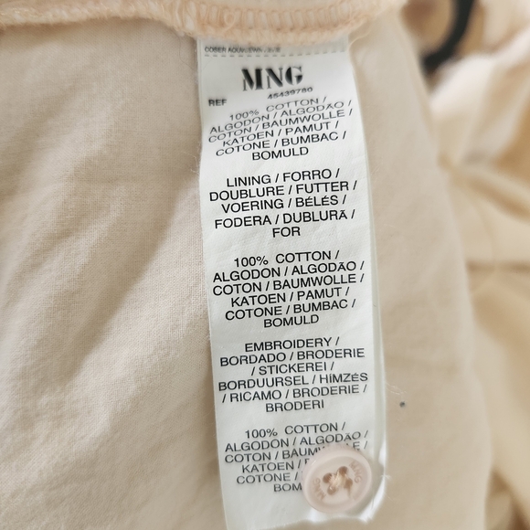 MANGO Eyelet Embroidered Babydoll Dress Size US S / EU M Summer Romantic Boho - Picture 12 of 13